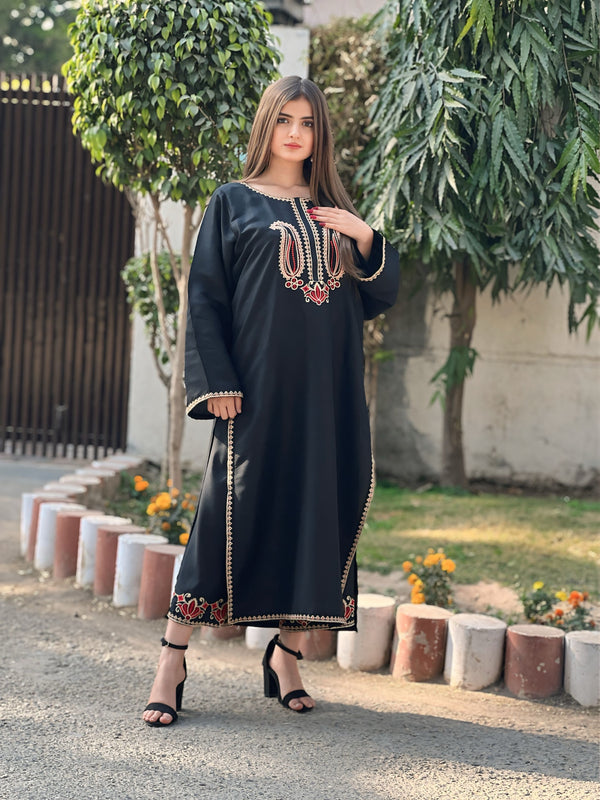 Dark Night Embroidered 2-Piece Stitched Suit for Women | Luxurious linen SummerFabric