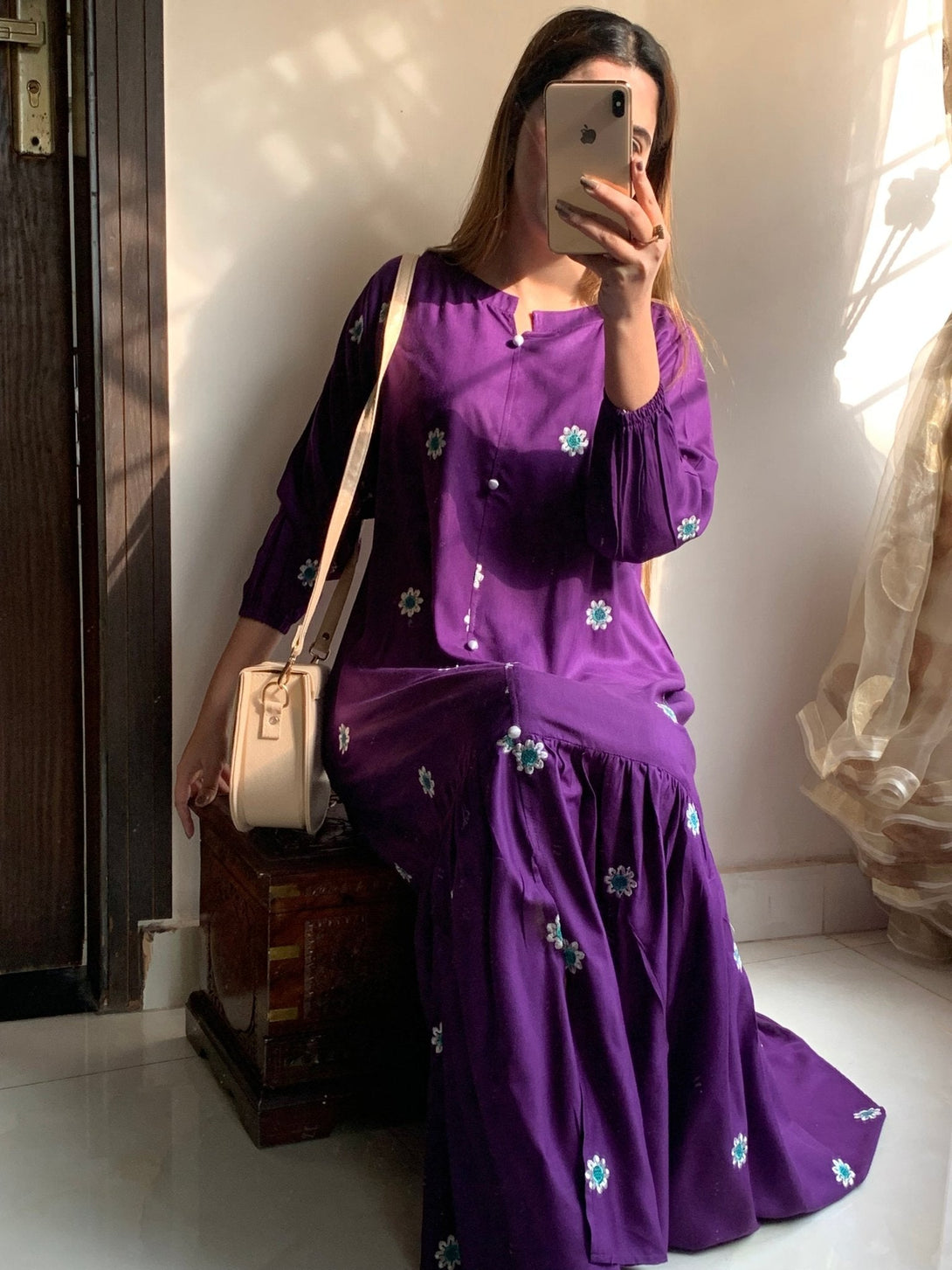 Frock Flora Embroided Winter - Sajfi Closet