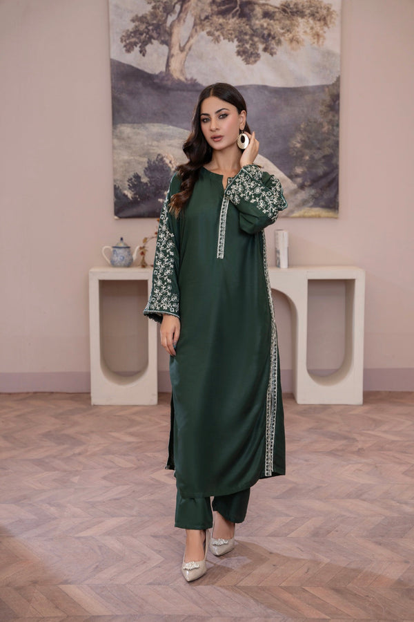 Grassy Embroidered 2-Piece Stitched Suit for Women | Summer Collection